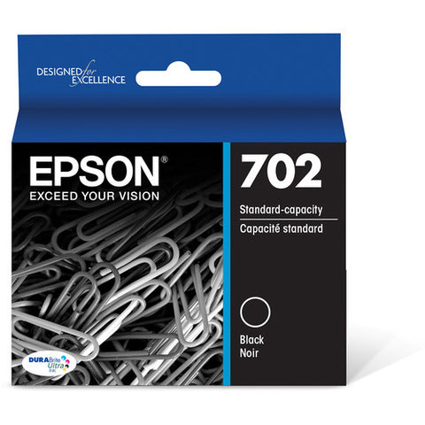Epson 702 Black DURABrite Ultra Standard-Capacity Ink Cartridge with Sensormatic - Image Pro International