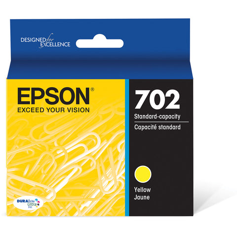 Epson 702 Yellow DURABrite Ultra Standard-Capacity Ink Cartridge with Sensormatic - Image Pro International