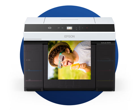 Epson SureLab D-series printers produce outstanding quality on a variety of paper finishes and sizes.